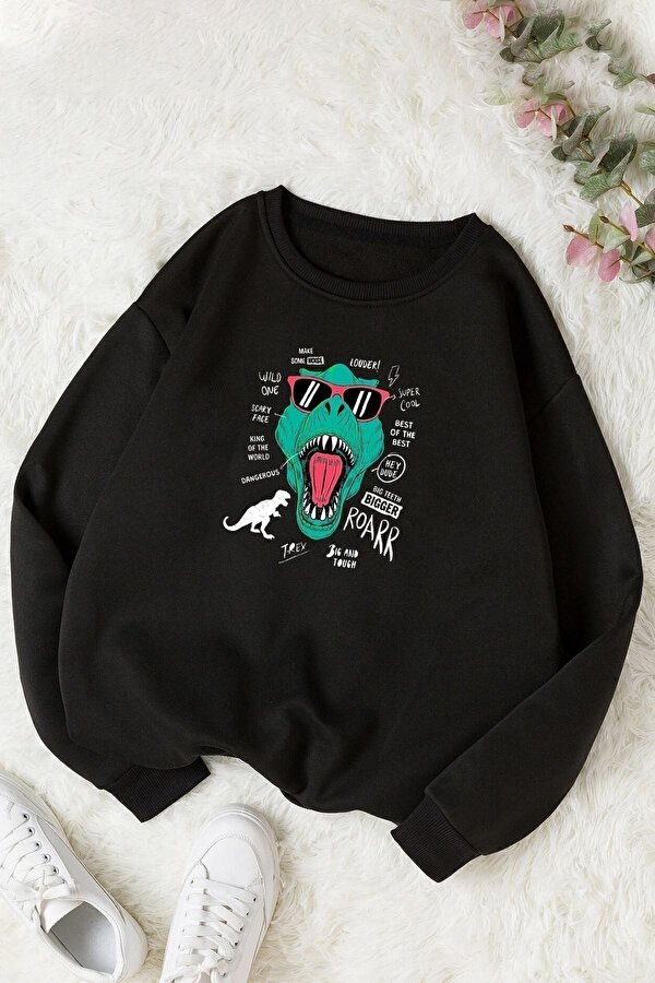 T - Rex Bisiklet Yaka Sweatshirt - FLO 3 Al 1 Öde
