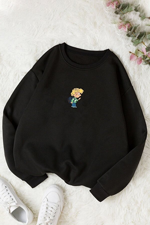 Unisex Cedric Üzümlü Kekim Baskılı Bisiklet Yaka Sweatshirt - FLO 3 Al 1 Öde