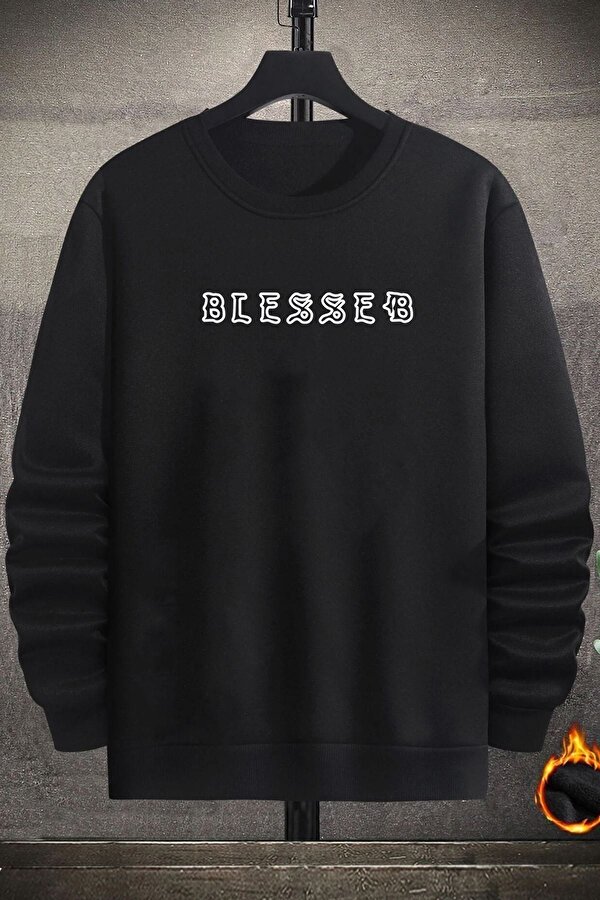 Unisex Blesseb Bisiklet Yaka Sweatshirt - 3 Al 1 Öde
