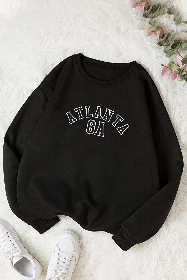 Unisex Atlanta Bisiklet Yaka Sweatshirt - 3 Al 1 Öde