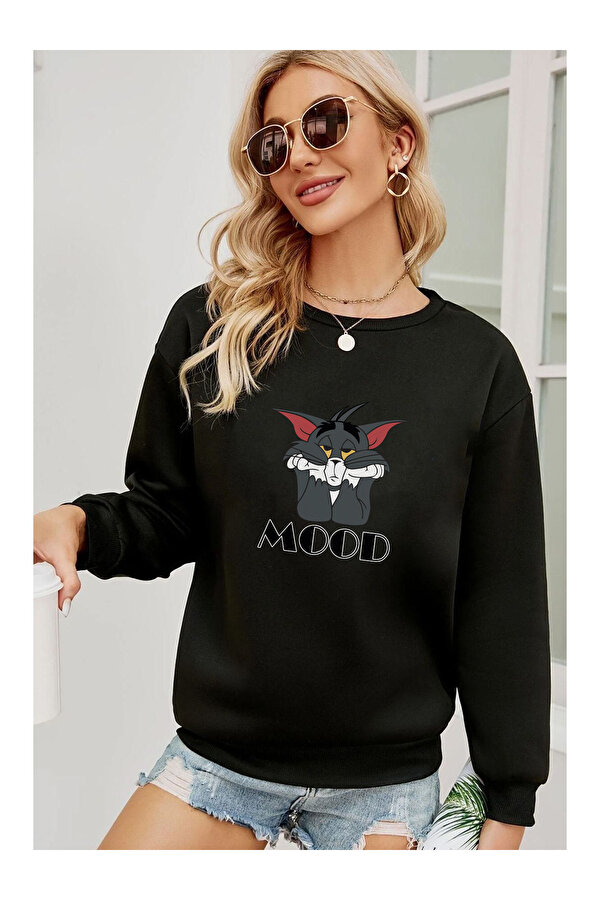 Unisex Mood Tom Baskılı Tasarım Oversize Sweatshirt - FLO 3 Al 1 Öde