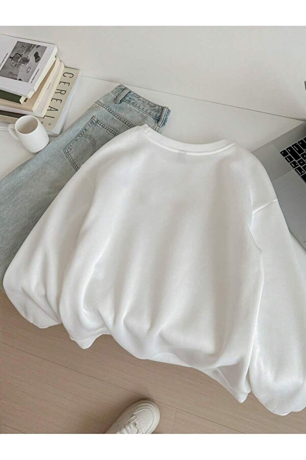 Unisex HappyCherry Tasarım Basklı Sweatshirt