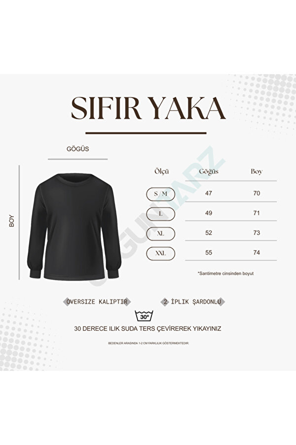 Unisex Fantastic Baskılı Oversize Sweatshirt