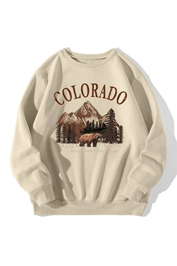 Colorado Baskılı  Pamuklu Oversize Sweatshirt - FLO 3 Al 1 Öde