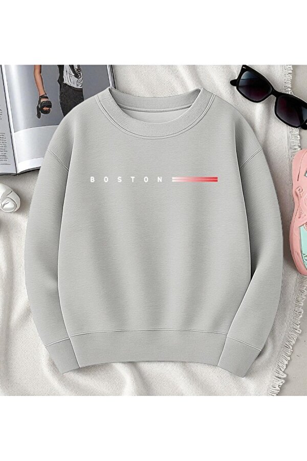Unisex BOSTONUYAZI(BYZ) Tasarım Basklı Sweatshirt