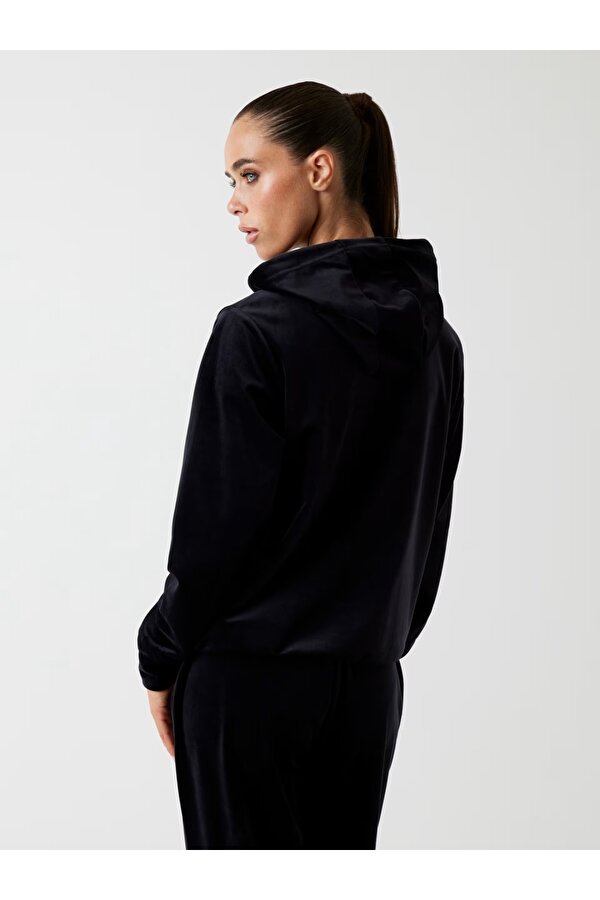 Yapay Elmas Taşlı Logolu Kadın Sweatshirt V4RQ25K0232