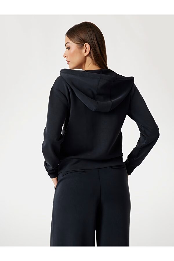 Olympe Fermuarlı Kapüşonlu Kadın Sweatshirt V4YQ06KCAY2