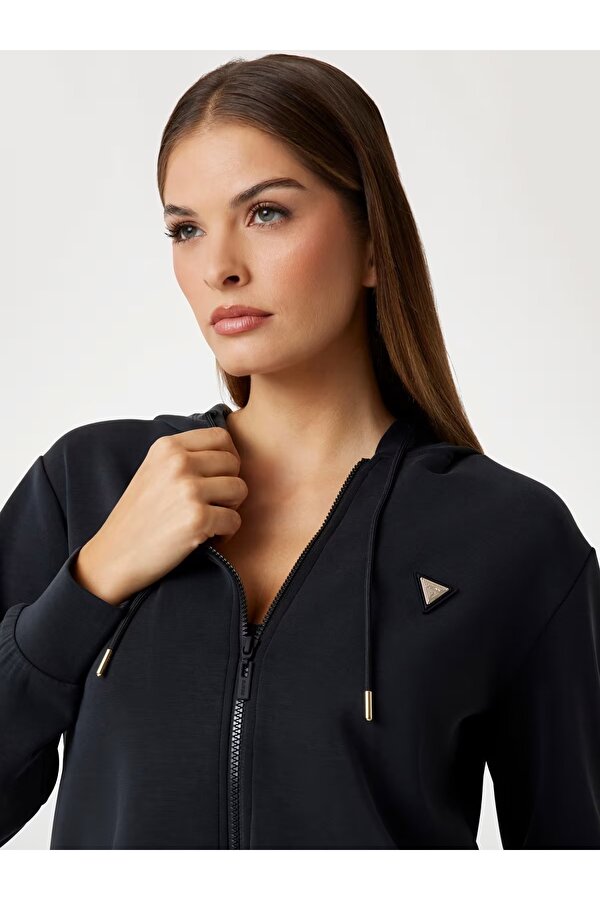 Olympe Fermuarlı Kapüşonlu Kadın Sweatshirt V4YQ06KCAY2