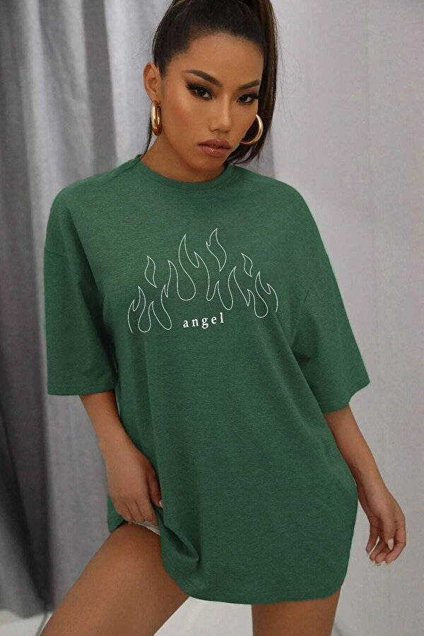 Unisex White Angel Baskılı T-shirt - 3 Al 1 Öde