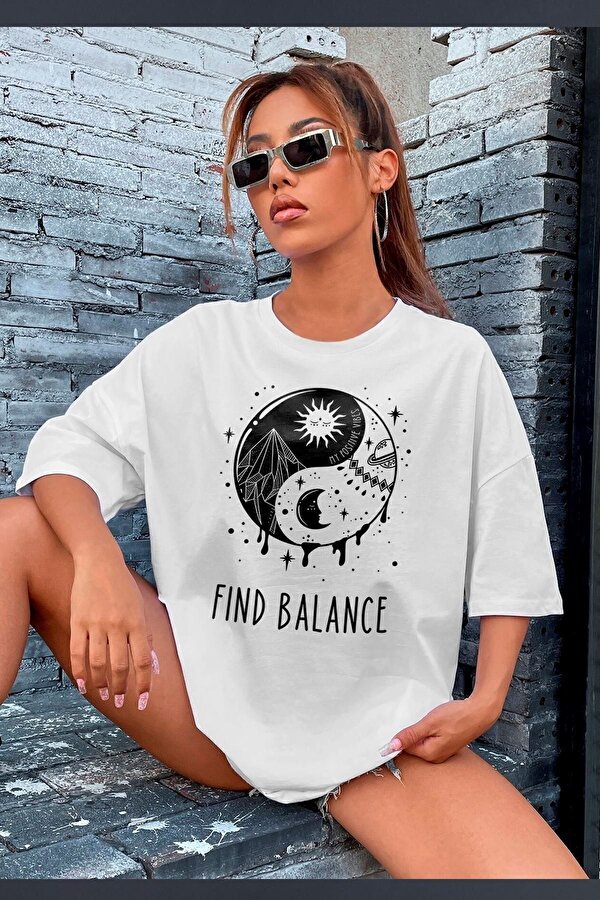 Yin & Yang Tasarım Unisex T-shirt - 3 Al 1 Öde