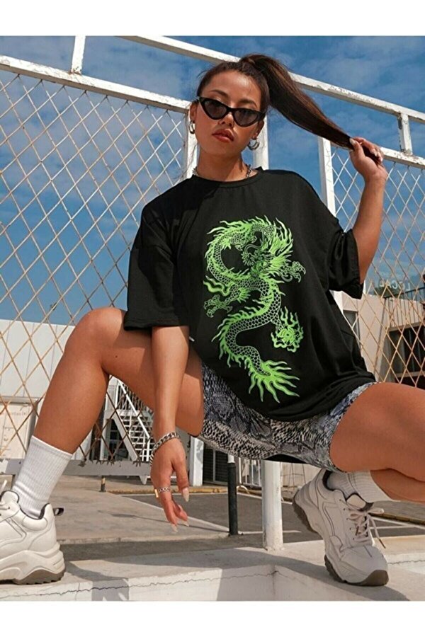 Green Baskılı Tshirt - FLO 3 Al 1 Öde
