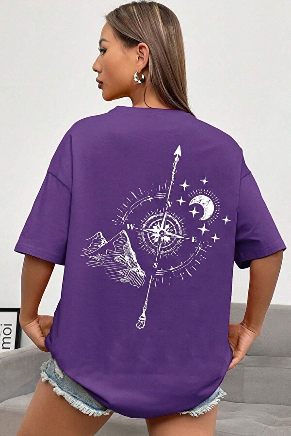 Unisex Pusula Baskılı T-shirt - FLO 3 Al 1 Öde