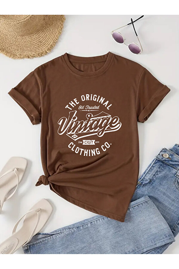 Unisex Vintage Baskılı Oversize Tshirt - FLO 3 Al 1 Öde