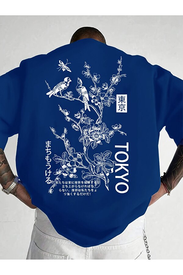 Unisex Tokyo Baskılı Oversize Tişört - 3 Al 1 Öde