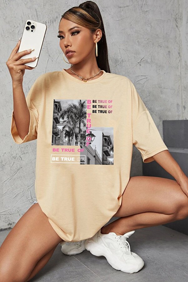 Unisex Be True Of Baskılı Tasarım Tshirt - 3 Al 1 Öde