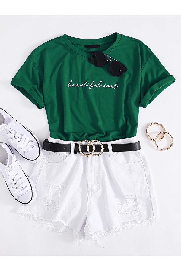 Unisex Beautiful Soul Baskılı Tasarım Tshirt - FLO 3 Al 1 Öde