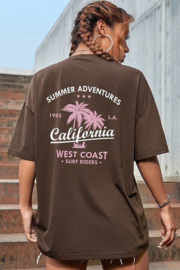Unisex California Baskılı T-shirt - FLO 3 Al 1 Öde
