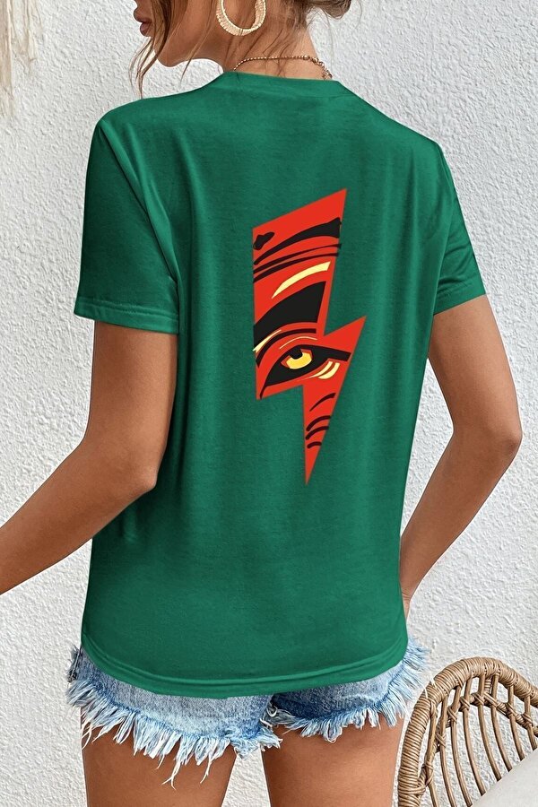 Unisex Yıldırım Baskılı T-shirt - FLO 3 Al 1 Öde