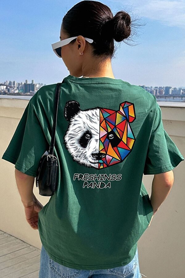 Unisex Panda Baskılı T-shirt - 3 Al 1 Öde