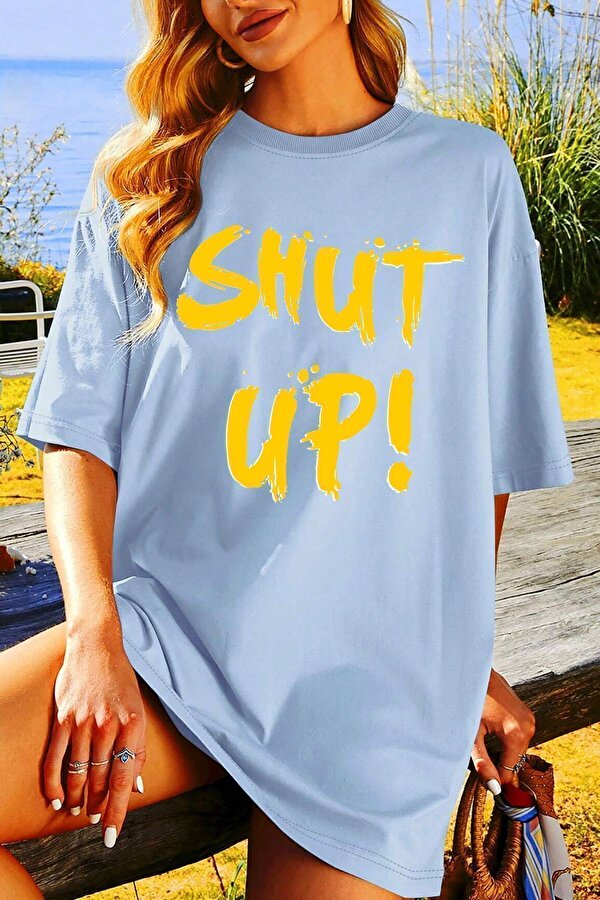 Unisex Shut Up Baskılı T-shirt - FLO 3 Al 1 Öde