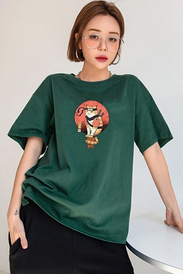 Unisex Shinobi Baskılı T-shirt - FLO 3 Al 1 Öde