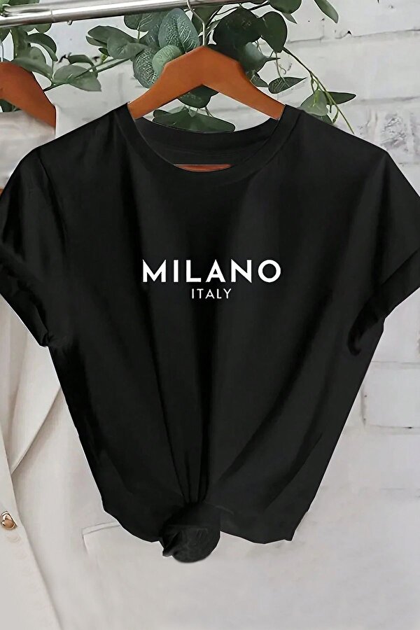 Unisex Milano Baskılı Oversize T-shirt - 3 Al 1 Öde