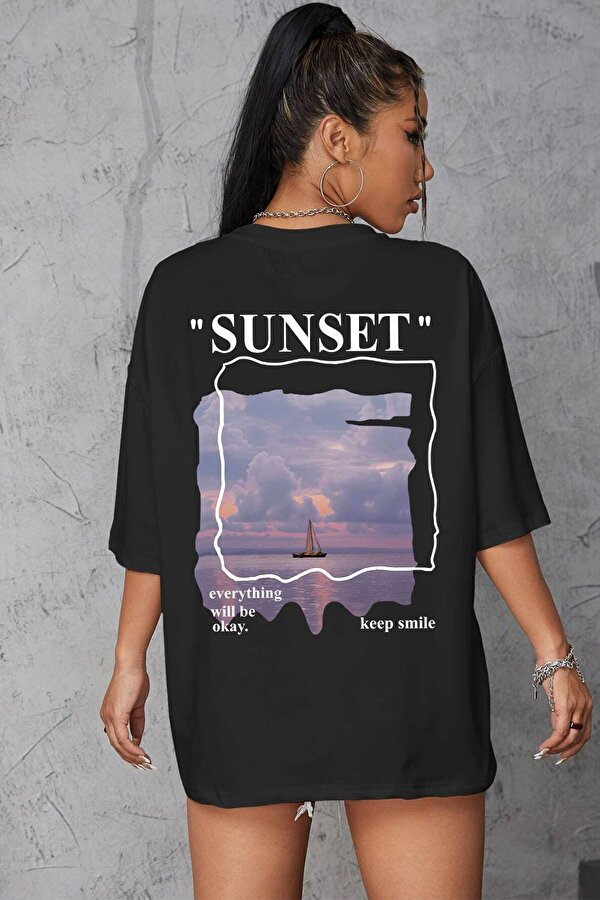 Unisex Sunset Tasarım Tshirt - 3 Al 1 Öde