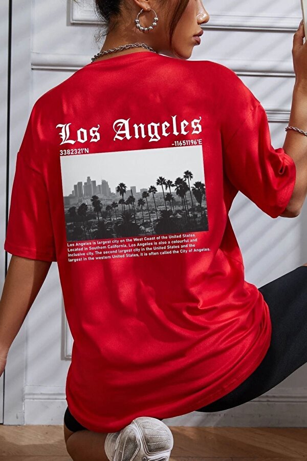 Unisex Los Angles Tasarım T-shirt - FLO 3 Al 1 Öde