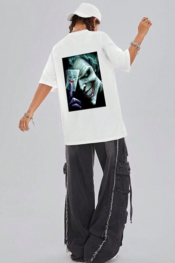 Unisex Joker Baskılı Oversize Tshirt - 3 Al 1 Öde