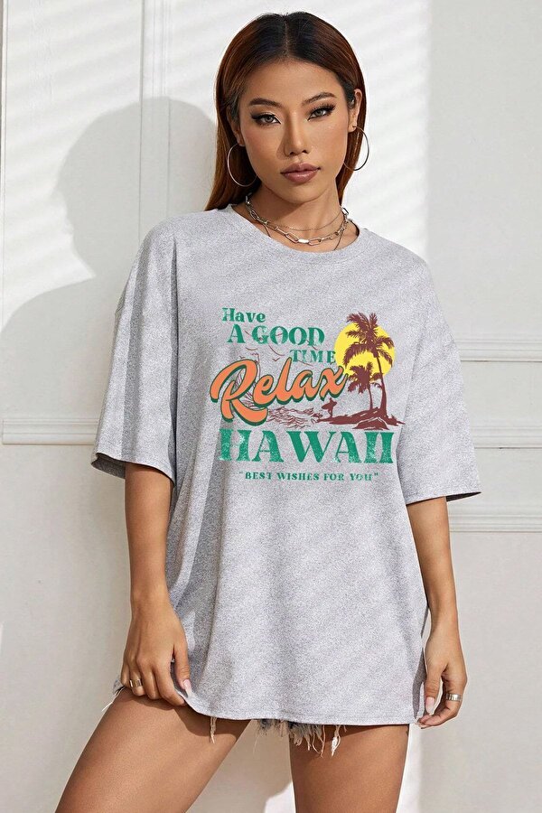 Unisex Hawaii Tasarım Tshirt - FLO 3 Al 1 Öde
