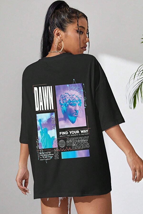 Unisex Find Your Way Baskılı Tasarım Tshirt - FLO 3 Al 1 Öde