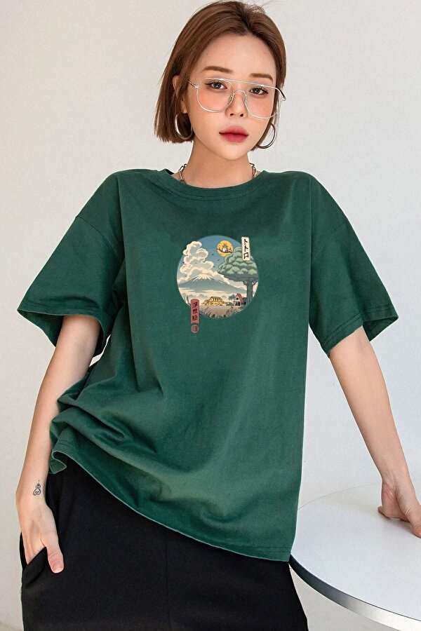 Unisex Neighbor's Ukiyo E Baskılı T-shirt - FLO 3 Al 1 Öde