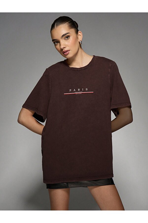 Unisex Paris Baskılı T-shirt - FLO 3 Al 1 Öde