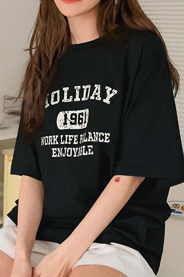 Unisex Holiday Baskılı Tasarım Tshirt - FLO 3 Al 1 Öde