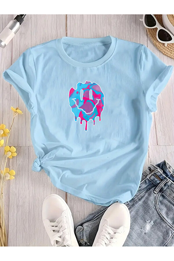 Unisex Smile Baskılı Tasarım Tshirt - FLO 3 Al 1 Öde