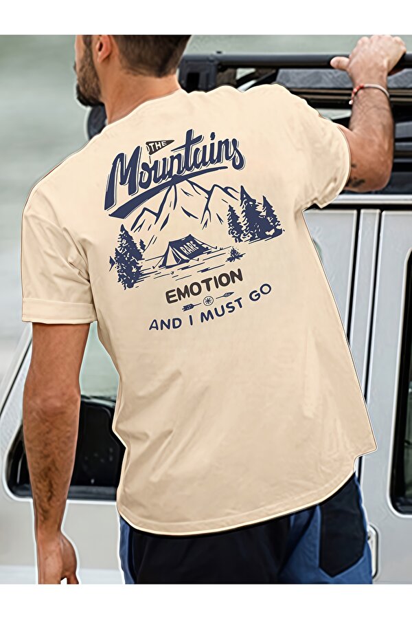 Unisex Mountain Tasarım Basklı Tshirt - FLO 3 Al 1 Öde