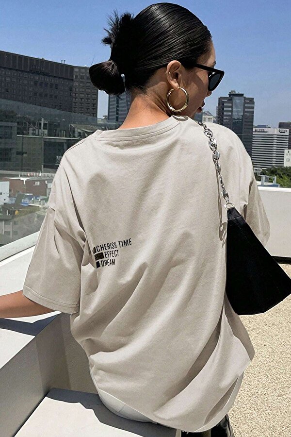 Unisex Cherish Time Effect Dream Baskılı Tasarım Tshirt - 3 Al 1 Öde