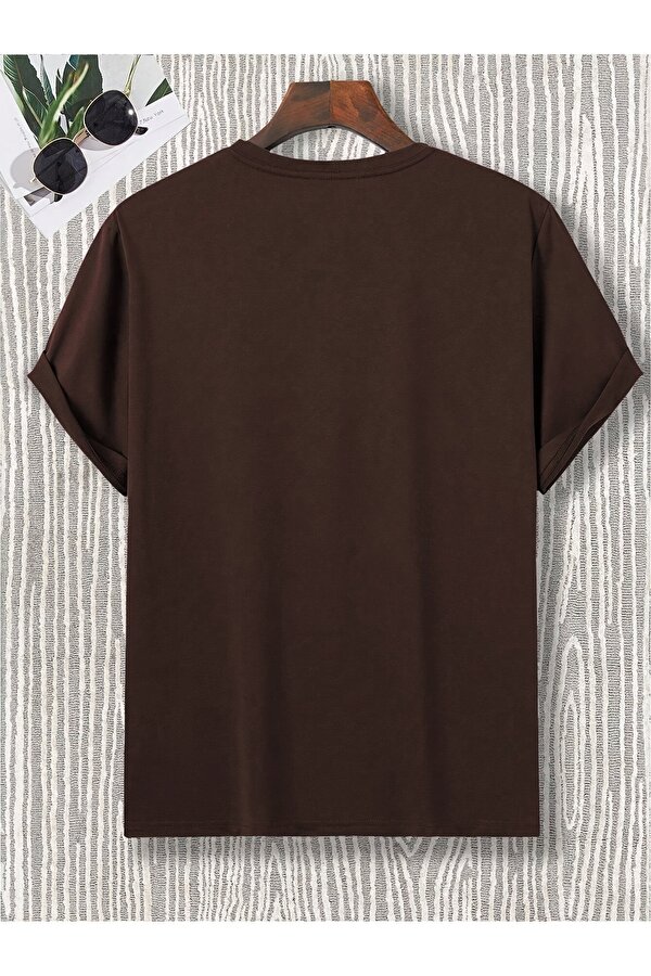 Unisex Dağ Baskılı Oversize Tshirt