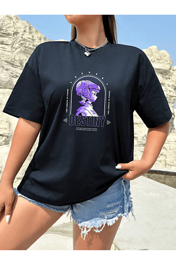 Unisex Destiny Kız Tasarım Basklı Tshirt - FLO 3 Al 1 Öde