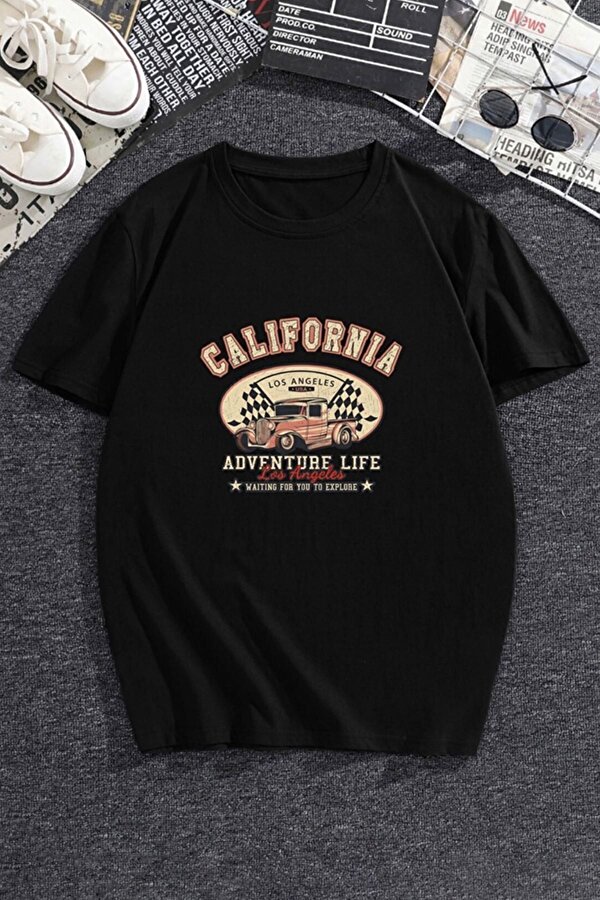 California Baskılı Tshirt - 3 Al 1 Öde