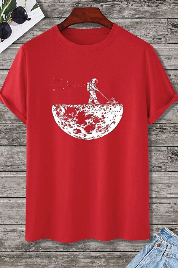 Unisex Uzay Temalı Baskılı T-shirt - 3 Al 1 Öde
