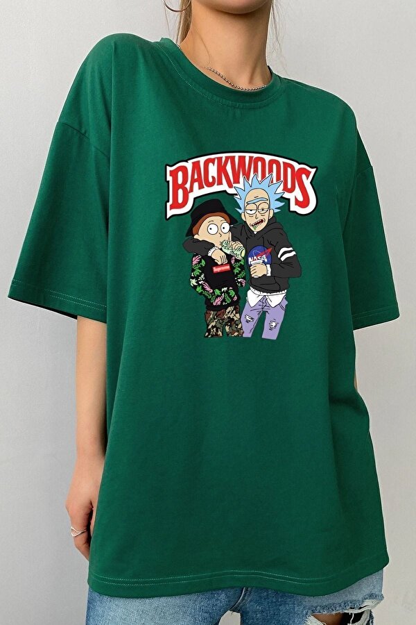Unisex Backwoods Baskılı T-shirt - 3 Al 1 Öde