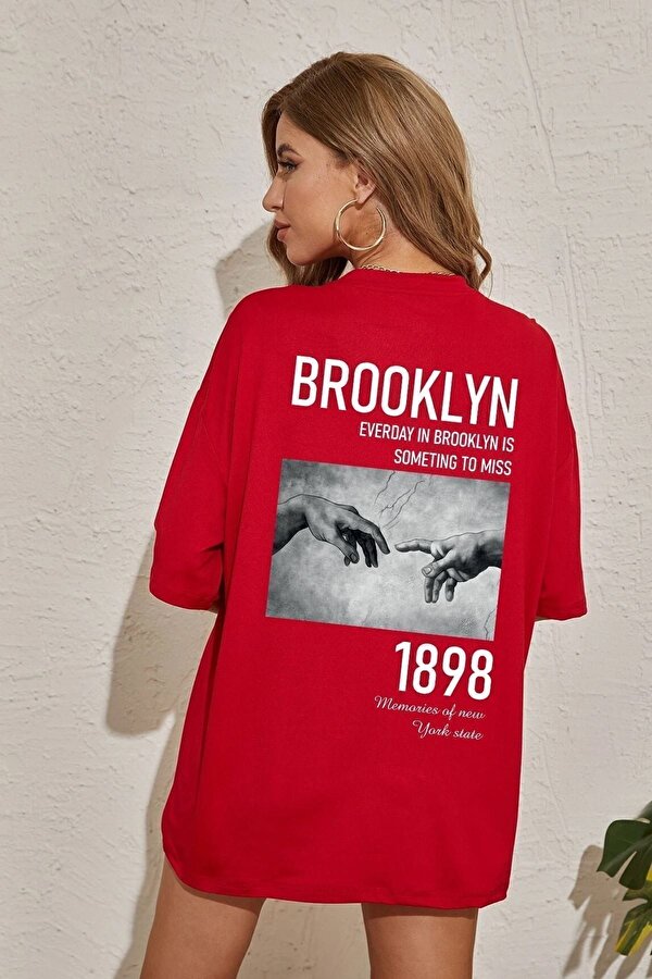 Unisex 1898 Brooklyn Baskılı T-shirt - 3 Al 1 Öde