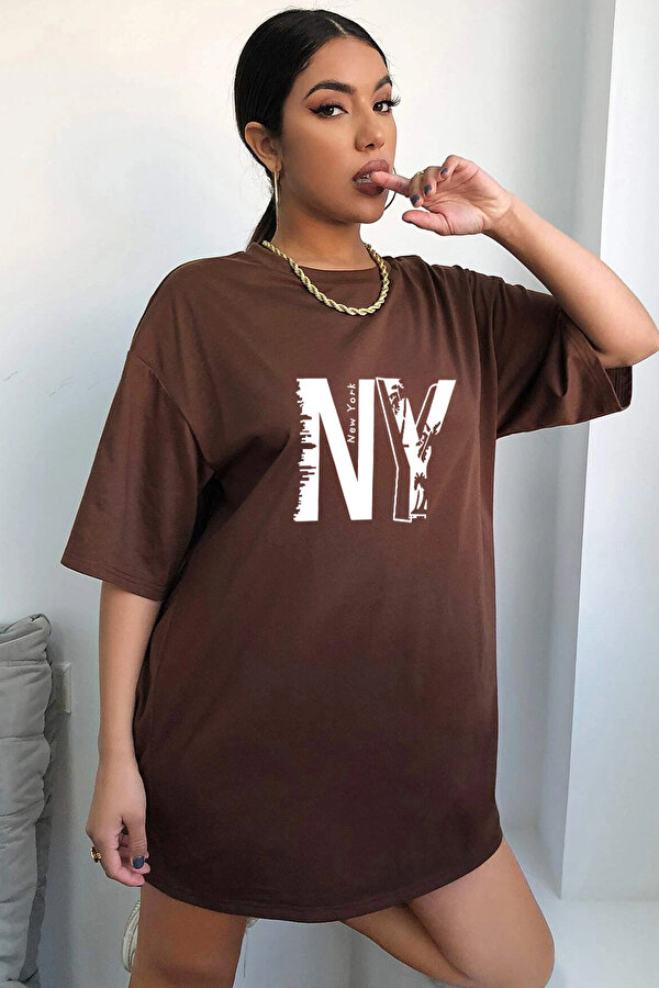 Unisex New York Baskılı Tasarım Tshirt - FLO 3 Al 1 Öde