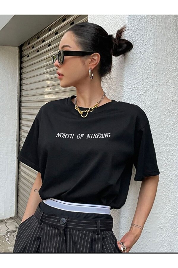 Unisex North Of Nirfang Tasarım Basklı Tshirt - FLO 3 Al 1 Öde