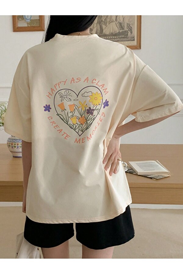 Happy As A Clam Baskılı Tasarım Tshirt - 3 Al 1 Öde