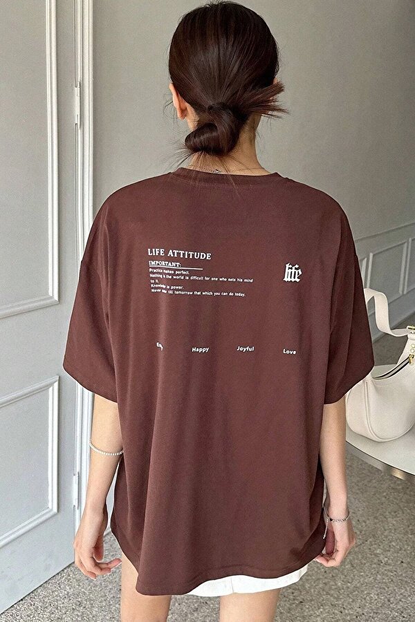 Unisex Life Baskılı T-shirt