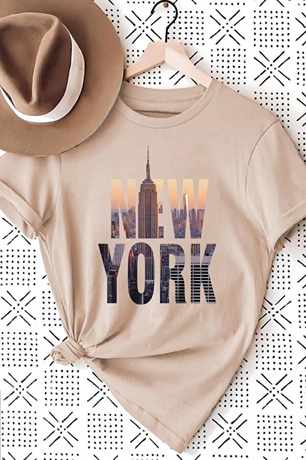 Unisex New York Baskılı Oversize Tshirt - FLO 3 Al 1 Öde