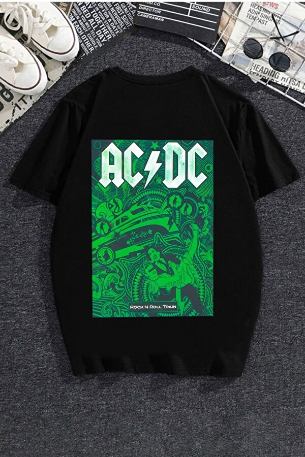 Erkek Acdc Sırt Baskılı Tshirt - FLO 3 Al 1 Öde