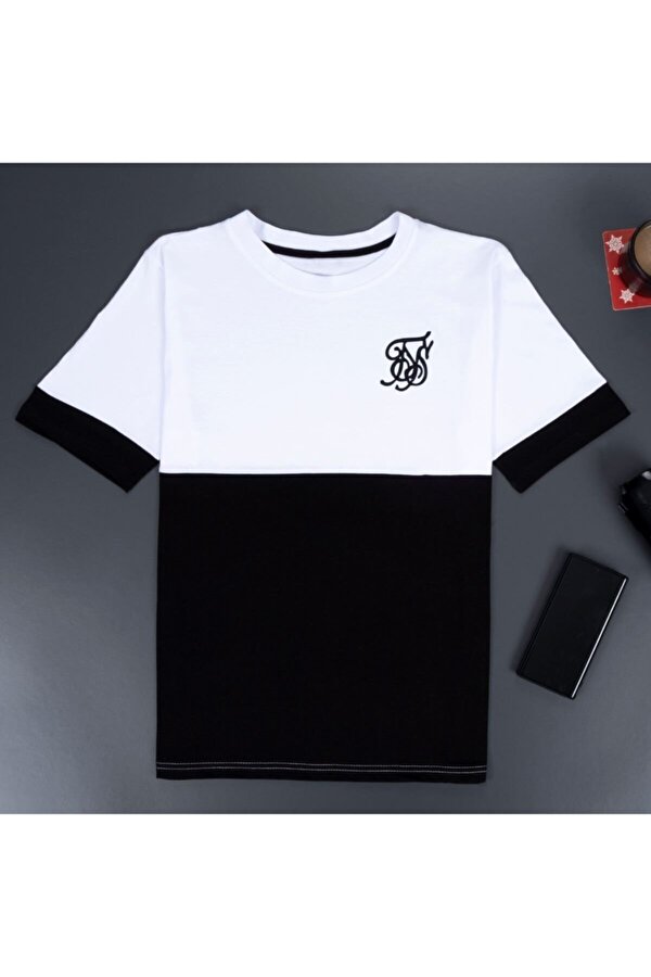 Unisex Fs Baskılı Siyah T-shirt - FLO 3 Al 1 Öde